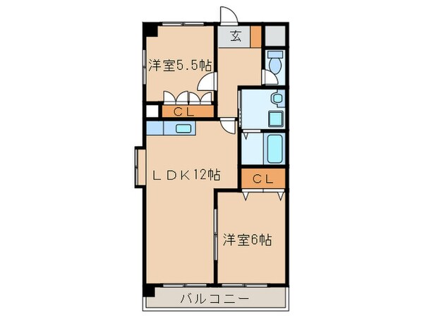 サンハイツ朝宮の物件間取画像